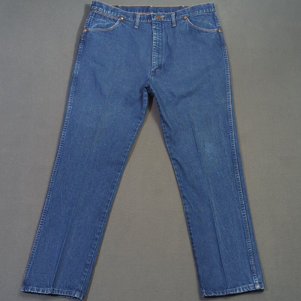 Wrangler VTG Jeans Men's 40x34 Fits 38x30 Blue 13MWZ Cowboy Cut Western USA Made - Picture 2 of 12